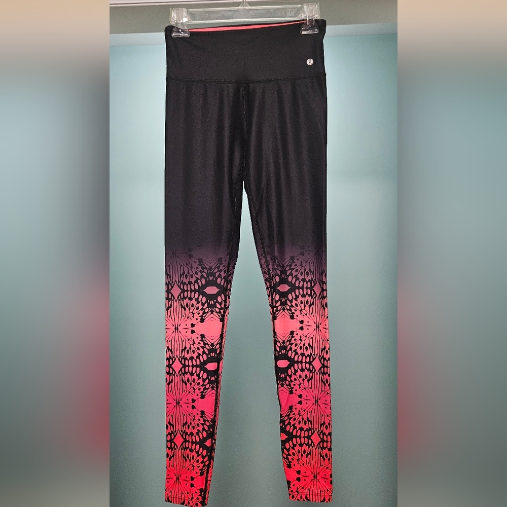 Pure Barre Pink and Black Leggings
